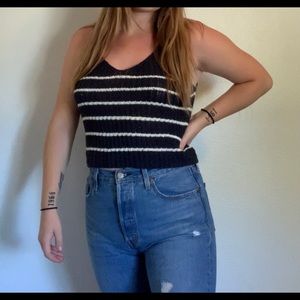 Knitted Navy Tank